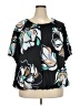 Nine West 100% Polyester Black Short Sleeve Blouse Size 2X - photo 1