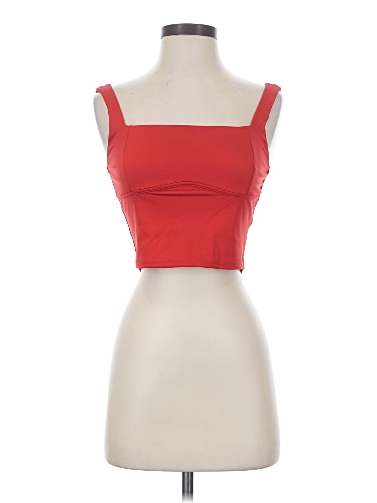 Pre-owned 21 Saints Tank Top Red Strapless Neckline Tops