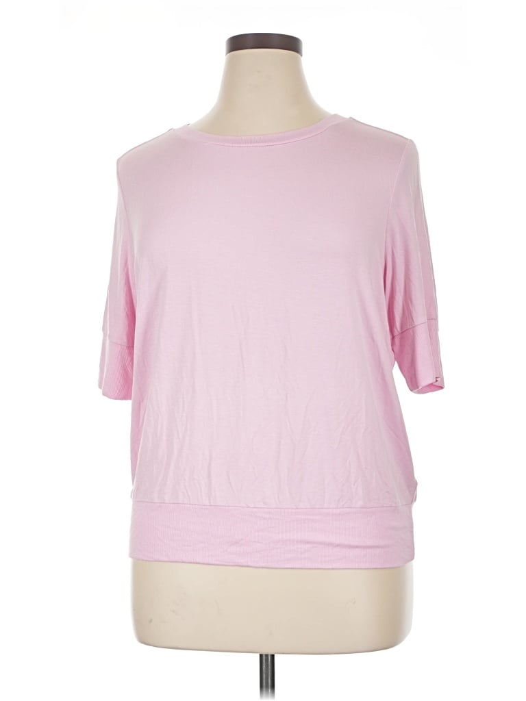 Pre-owned Universal Standard 3/4 Sleeve Top Pink Boatneck Tops