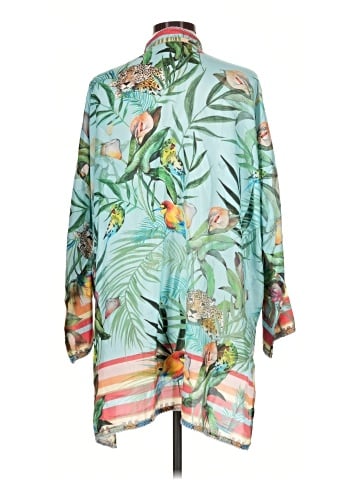 Johnny Was 3/4 Sleeve Silk Top (view 2)