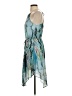 Mossimo 100% Polyester Print Teal Cocktail Dress Size XS - photo 5