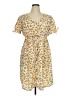 Blush 100% Polyester Print Yellow Casual Dress Size XL - photo 1