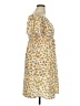 Blush 100% Polyester Print Yellow Casual Dress Size XL - photo 4