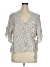 Express Silver Short Sleeve Blouse Size XL - photo 1
