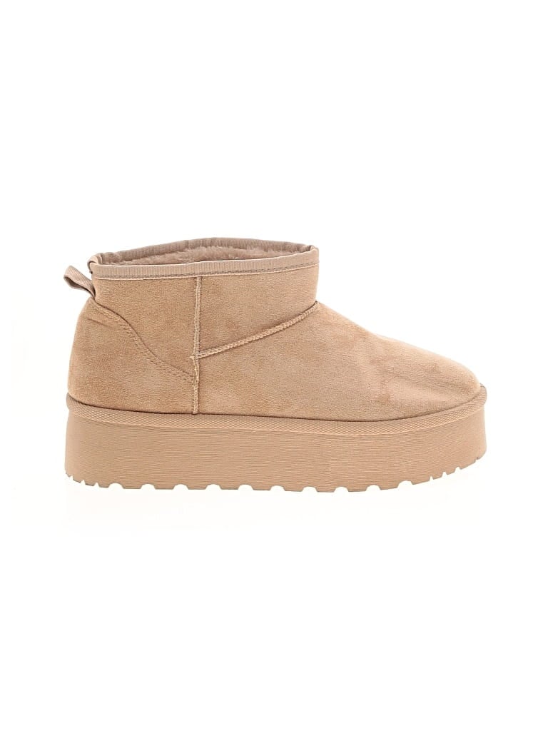 Pre-owned Assorted Brands Ankle Boots In Tan