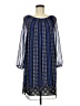 Max Studio 100% Polyester Print Blue Casual Dress Size M - photo 1