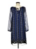 Max Studio 100% Polyester Print Blue Casual Dress Size M - photo 2