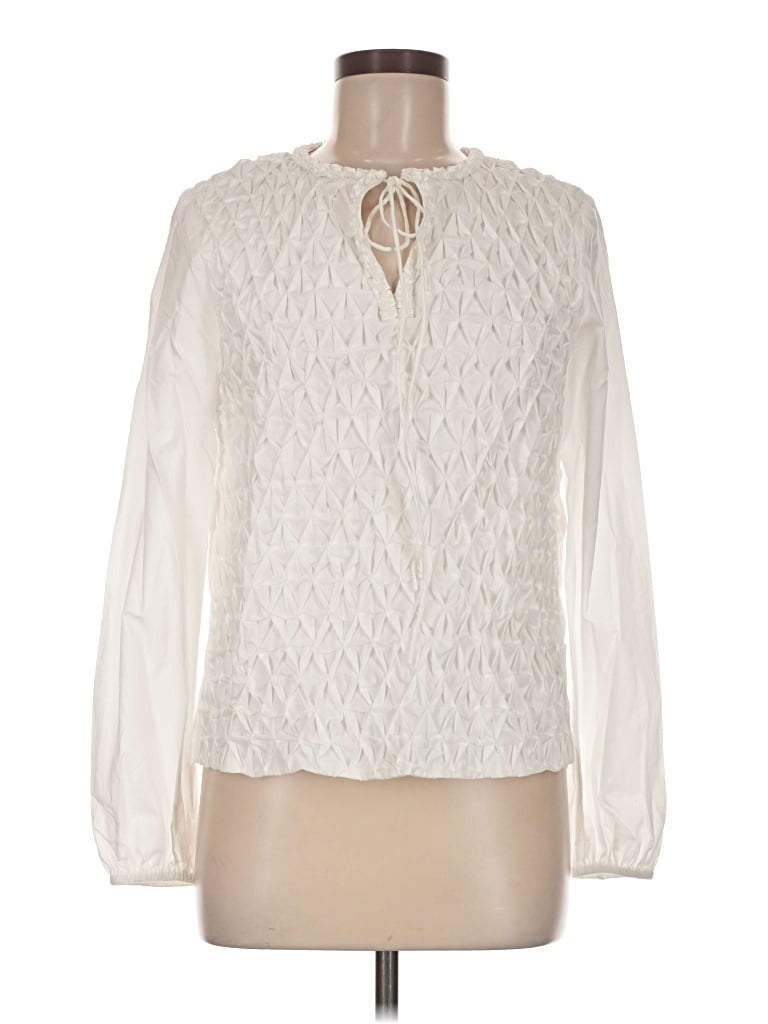 Pre-owned Horror Vacui Long Sleeve Blouse In Ivory