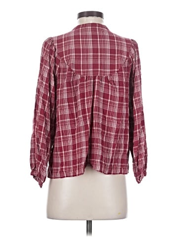 Madewell Balloon-Sleeve Peasant Top in Plaid (view 2)