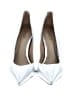 Schutz 100% Leather Metallic Silver Heels Size 8 - photo 2