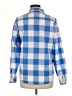 Chaps 100% Cotton Checkered-gingham Blue Long Sleeve Button-Down Shirt Size M - photo 2
