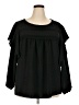 BLOOMCHIC 100% Polyester Polka Dots Solid Black Long Sleeve Blouse Size 18 - photo 1