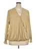 Belldini 100% Polyester Metallic Gold Long Sleeve Blouse Size 3X - photo 1
