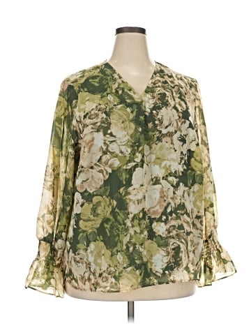 JM Collection Long Sleeve Blouse (view 1)