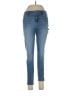 White House Black Market Solid Blue Jeans Size 10 - photo 1