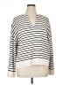Ann Taylor LOFT 100% Cotton Stripes White Pullover Sweater Size XL - photo 1