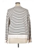 Ann Taylor LOFT 100% Cotton Stripes White Pullover Sweater Size XL - photo 2