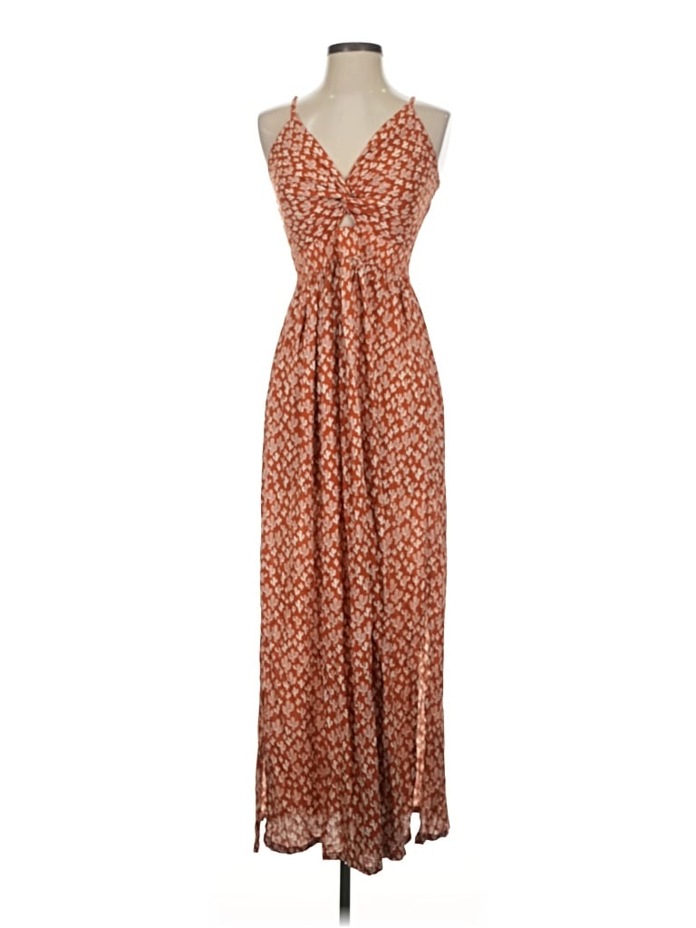 Pre-owned Angie Casual Dress In Brown