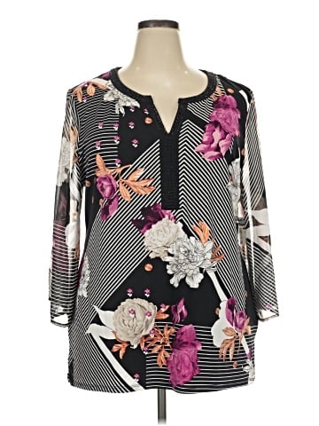 JM Collection 3/4 Sleeve Blouse (view 1)