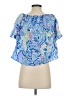 Lilly Pulitzer 100% Rayon Blue Short Sleeve Blouse Size XS - photo 2