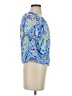 Lilly Pulitzer 100% Rayon Blue Short Sleeve Blouse Size XS - photo 4