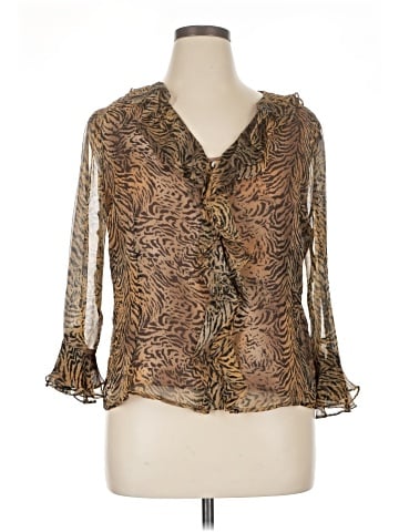 edward 3/4 Sleeve Silk Top (view 1)