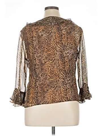 edward 3/4 Sleeve Silk Top (view 2)