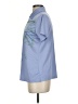 Emerald 18 Graphic Blue Short Sleeve Blouse Size S - photo 5