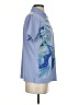 Emerald 18 Graphic Blue Short Sleeve Blouse Size S - photo 4
