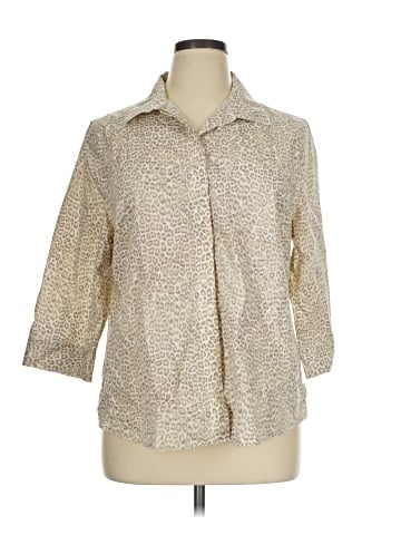 Chico's 3/4 Sleeve Button-Down Shirt (view 1)