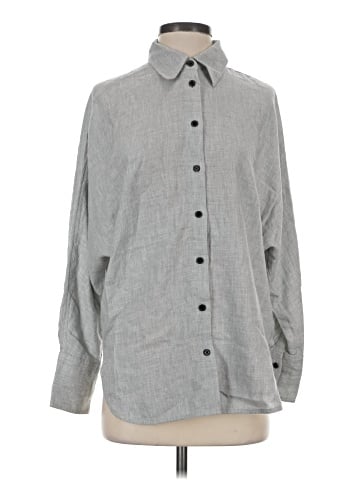 Madewell Heathered Flannel Dolman Button-Up Shirt (view 1)