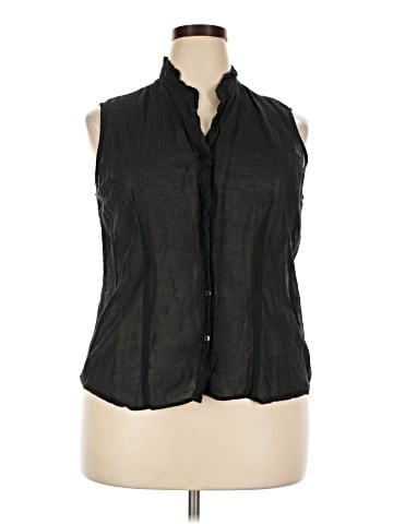 George Sleeveless Button-Down Shirt (view 1)