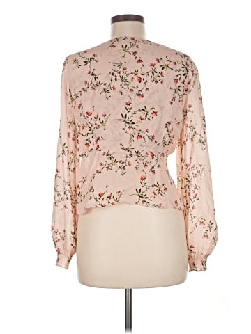 Intermix Long Sleeve Silk Top (view 2)