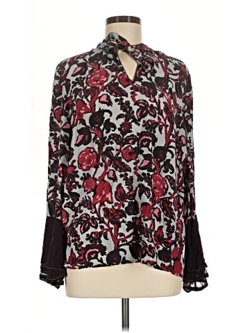 Donna Karan New York Long Sleeve Silk Top (view 1)