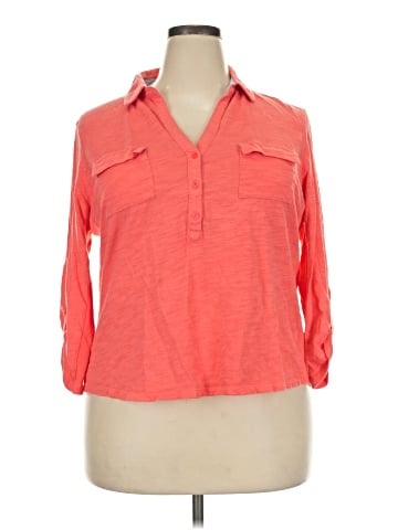 Jones New York 3/4 Sleeve Button-Down Shirt (view 1)