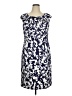 AB Studio Print Blue Casual Dress Size 16 - photo 1
