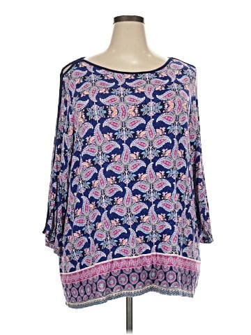 Rose + Olive 3/4 Sleeve Blouse (view 1)