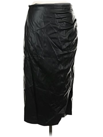 DKNY Faux Leather Skirt (view 1)