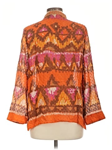 Laura Ashley Long Sleeve Silk Top (view 2)
