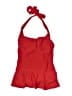 Basic Editions Solid Red Swimsuit Top Size 6 - photo 1