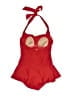 Basic Editions Solid Red Swimsuit Top Size 6 - photo 2