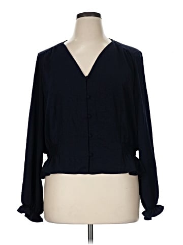 Topshop Long Sleeve Blouse (view 1)
