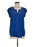 Daniel Rainn 100% Polyester Blue Short Sleeve Blouse Size M - photo 1