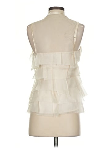 BCBGMAXAZRIA Sleeveless Silk Top (view 2)