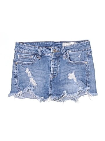 Papaya Denim Shorts (view 1)