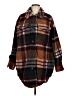 American Eagle Outfitters 100% Polyester Plaid Brown Coat Size M - photo 1