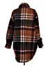 American Eagle Outfitters 100% Polyester Plaid Brown Coat Size M - photo 2