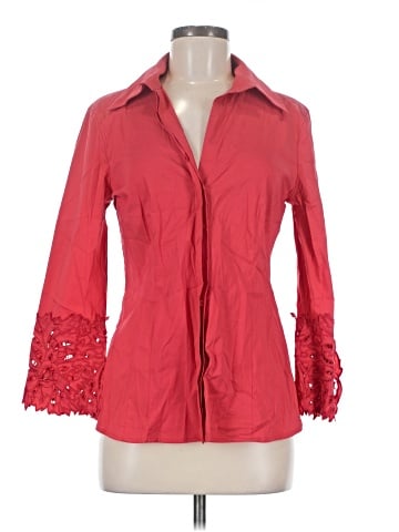 BCBGMAXAZRIA 3/4 Sleeve Button-Down Shirt (view 1)