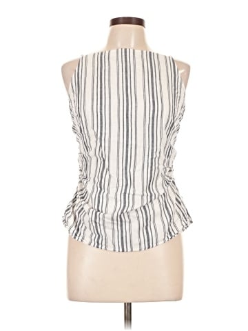 Madewell Ruched Squareneck Tank in Stripe (view 1)