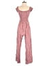 J for Justify 100% Rayon Stripes Red Jumpsuit Size M - photo 1